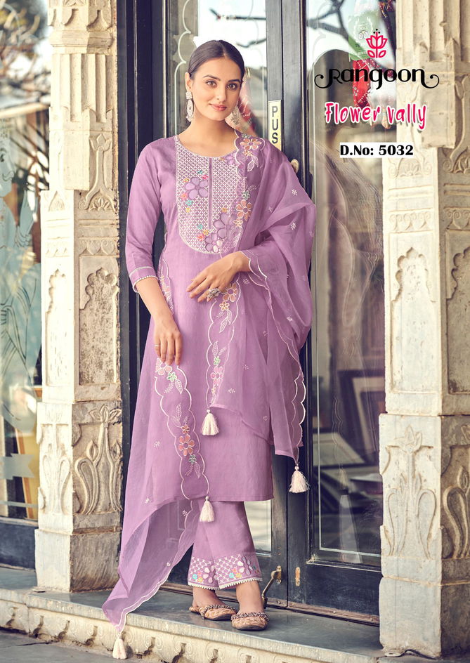 Flower Vally By Rangoon Viscose Embroidery Readymade Suits Wholesale Shop In Surat